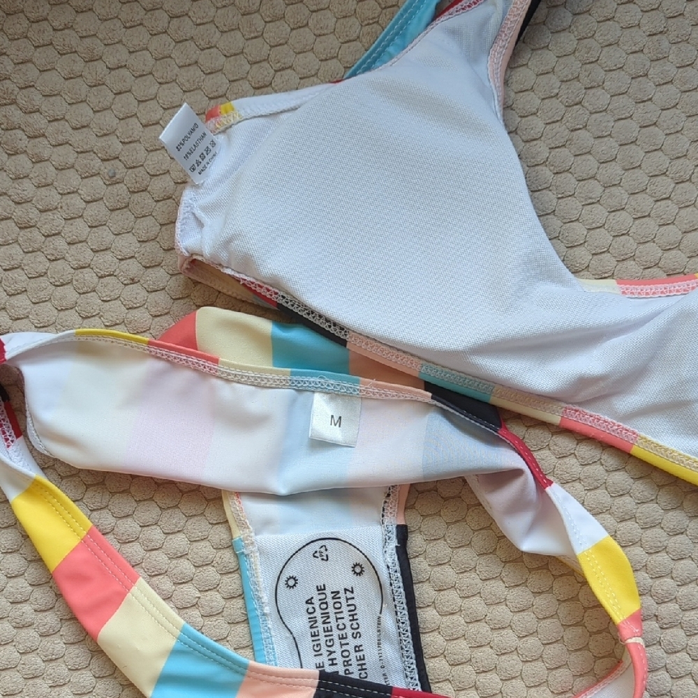 Colorful Striped Bikini Set - Picture 3 of 3